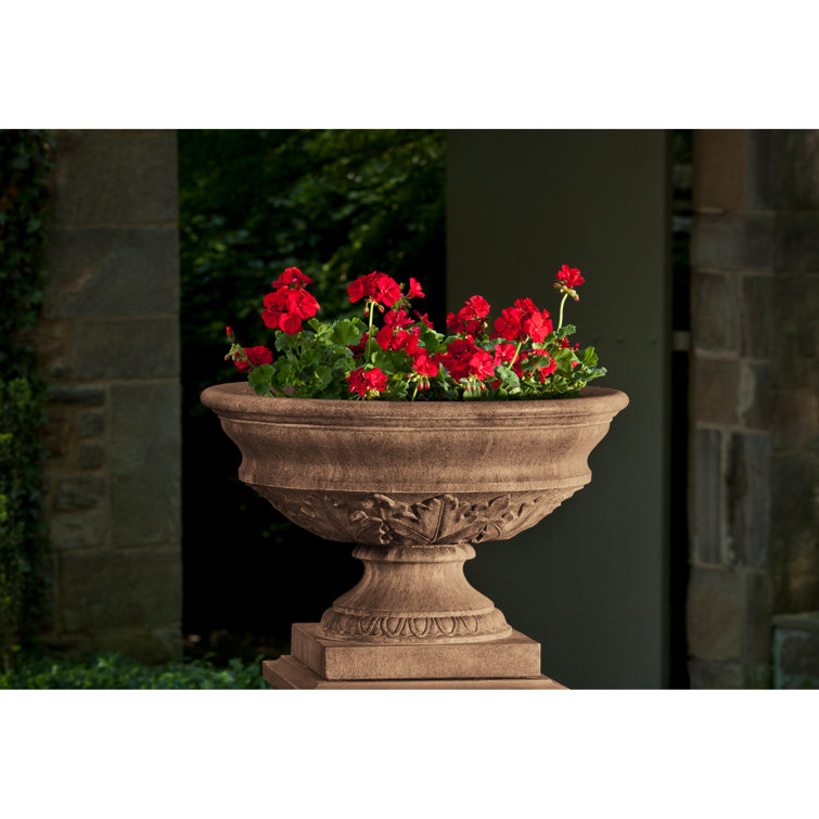 Coachhouse Aged Limestone Handmade Urn Planter, 144 lbs