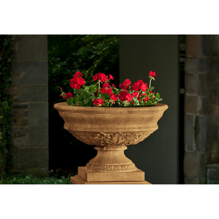 Coachhouse Traditional Travertine Round Urn Planter 26"