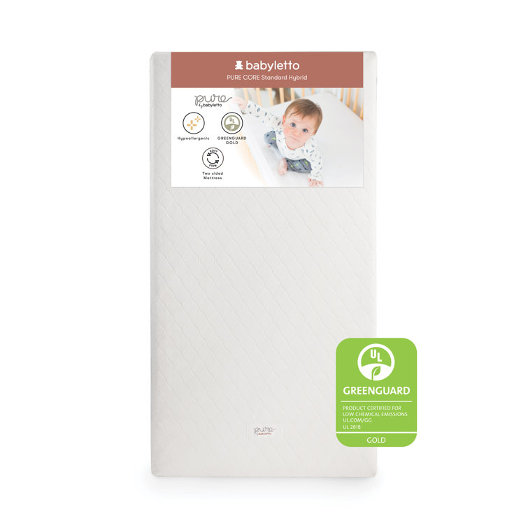 Pure Core White Cotton Waterproof Crib Mattress