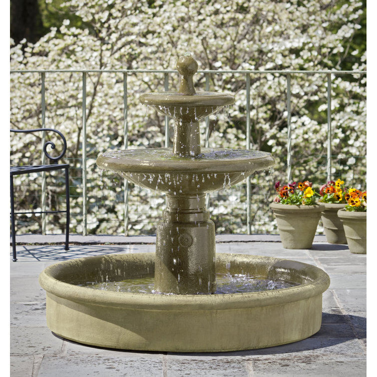 Esplanade English Moss Hand Crafted Weather Resistant Floor Fountain