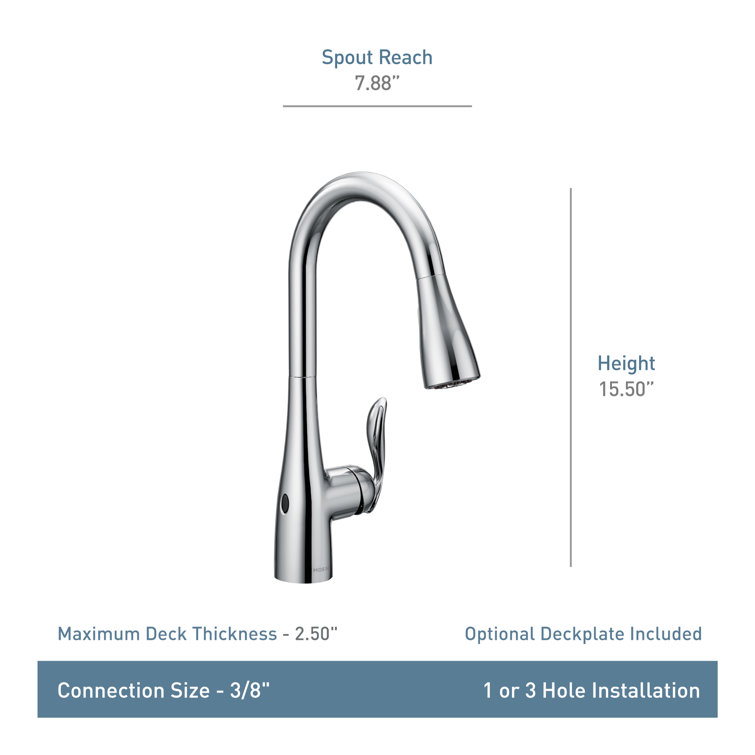 Matte Black Touchless Pull-Down Kitchen Faucet with Spray