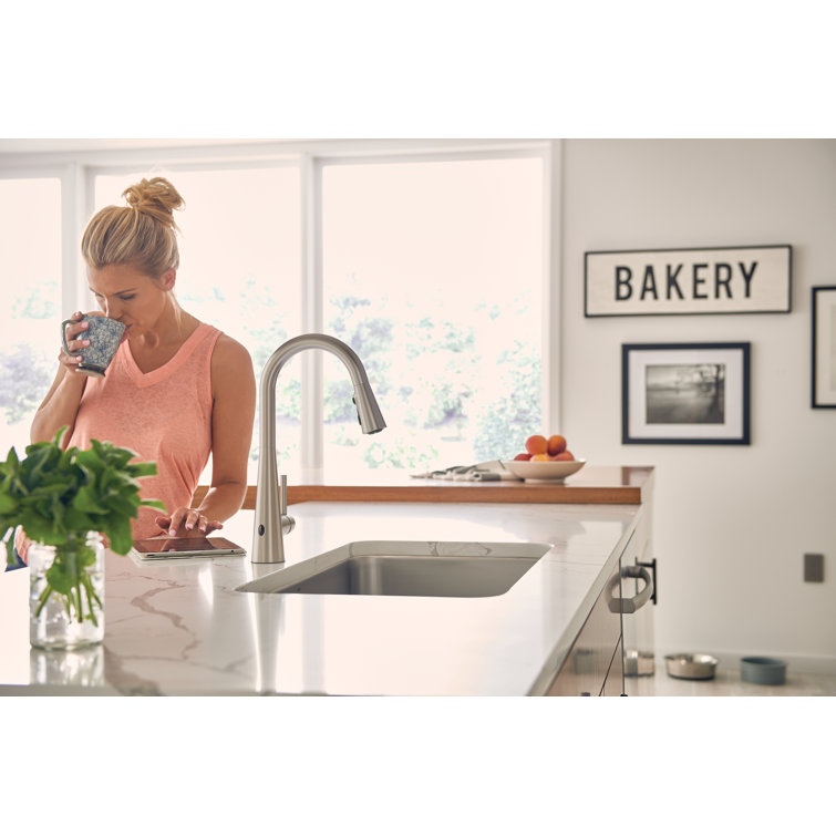 Sleek Stainless Steel High-Arc Pulldown Kitchen Faucet with MotionSense