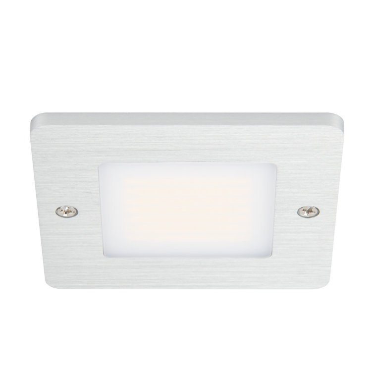 Square Low Profile Dimmable Aluminum LED Puck Light, 3000K Soft White