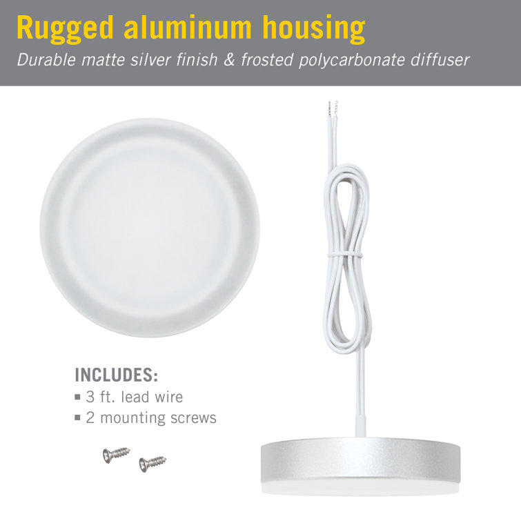 EdgeVue White LED Under Cabinet Puck Light