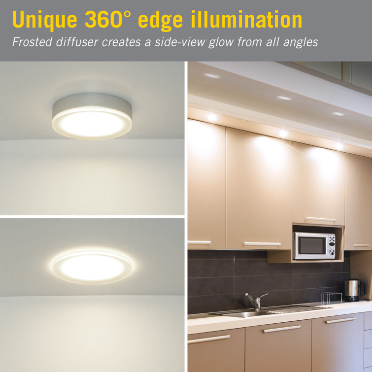 EdgeVue White LED Under Cabinet Puck Light