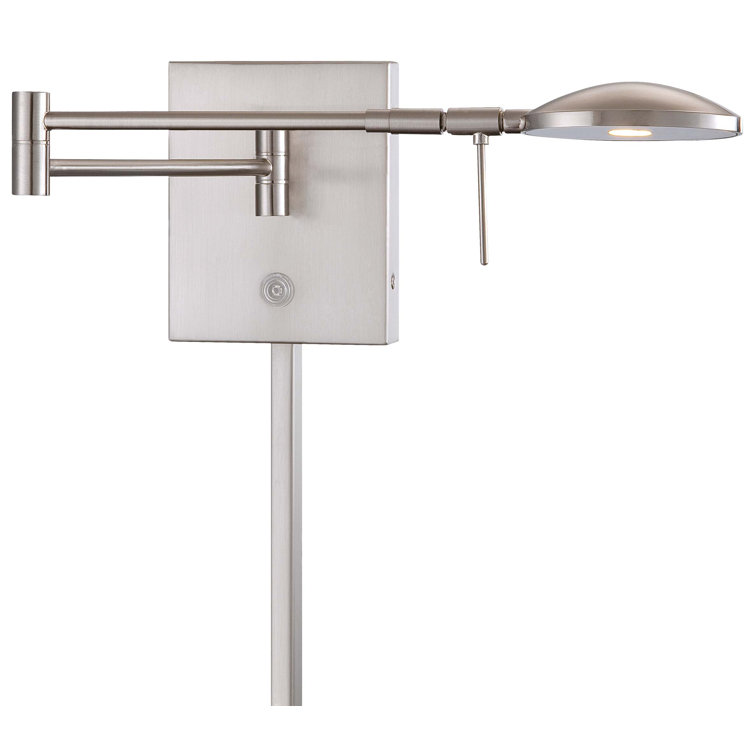Brushed Nickel Dimmable Swing Arm Wall Sconce