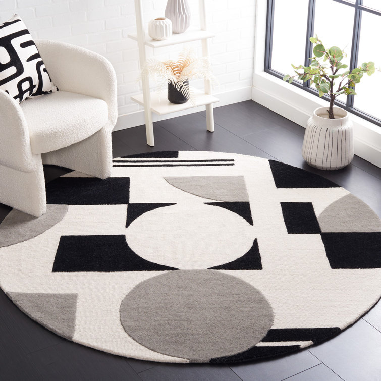 Rodeo Drive Black and Gray Hand-Tufted Wool Area Rug