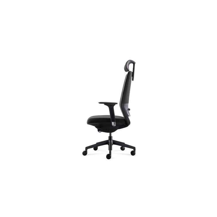 Grey and Black High-Performance Mesh Swivel Task Chair