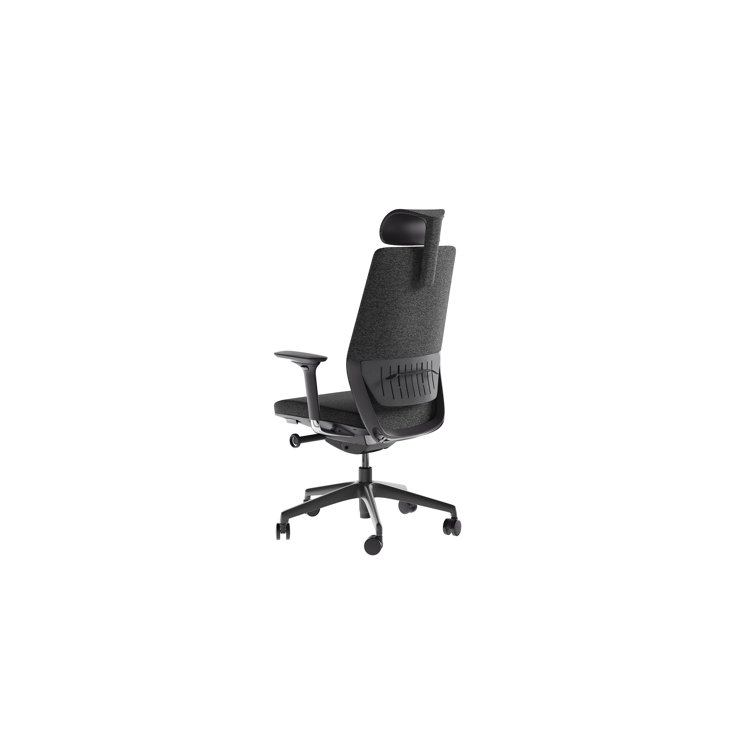 Grey and Black High-Performance Mesh Swivel Task Chair