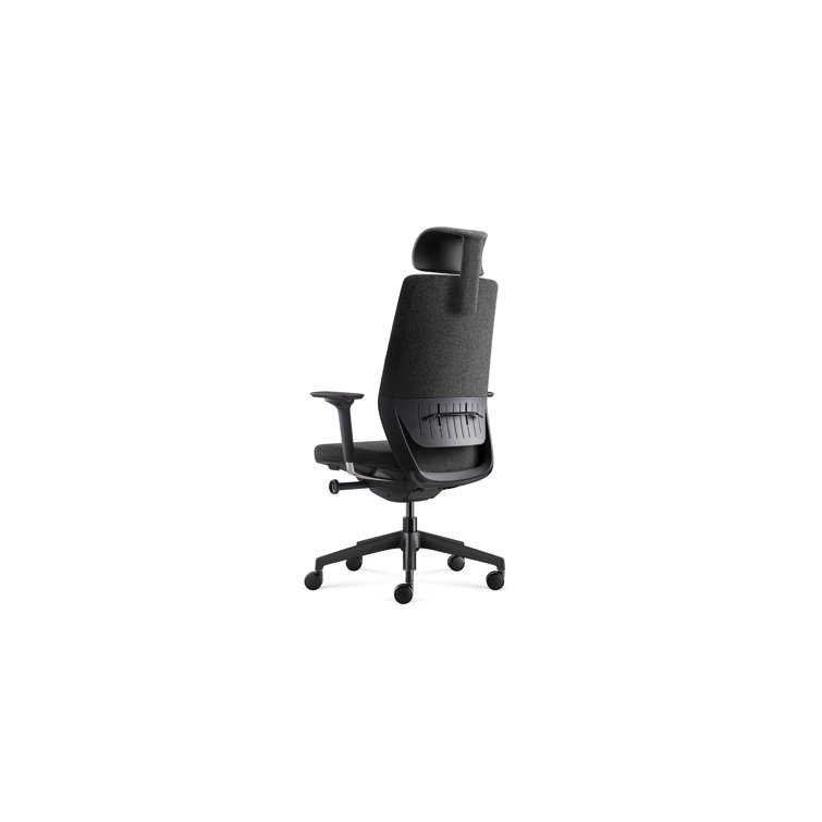 Grey and Black High-Performance Mesh Swivel Task Chair