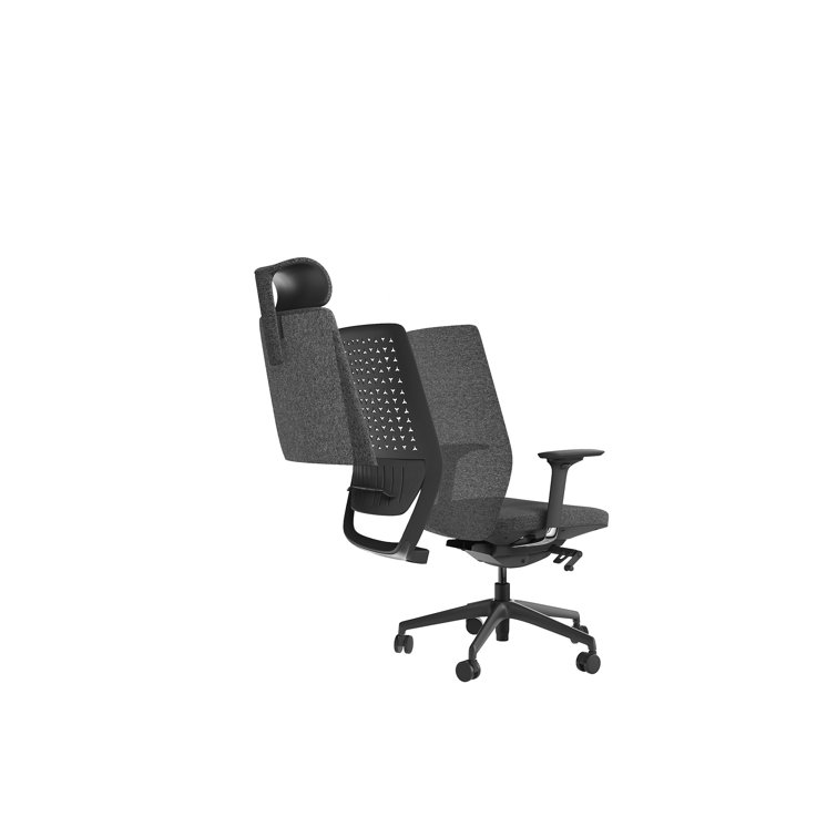 Grey and Black High-Performance Mesh Swivel Task Chair