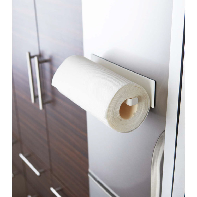 White Magnetic Steel Paper Towel Holder for Kitchen
