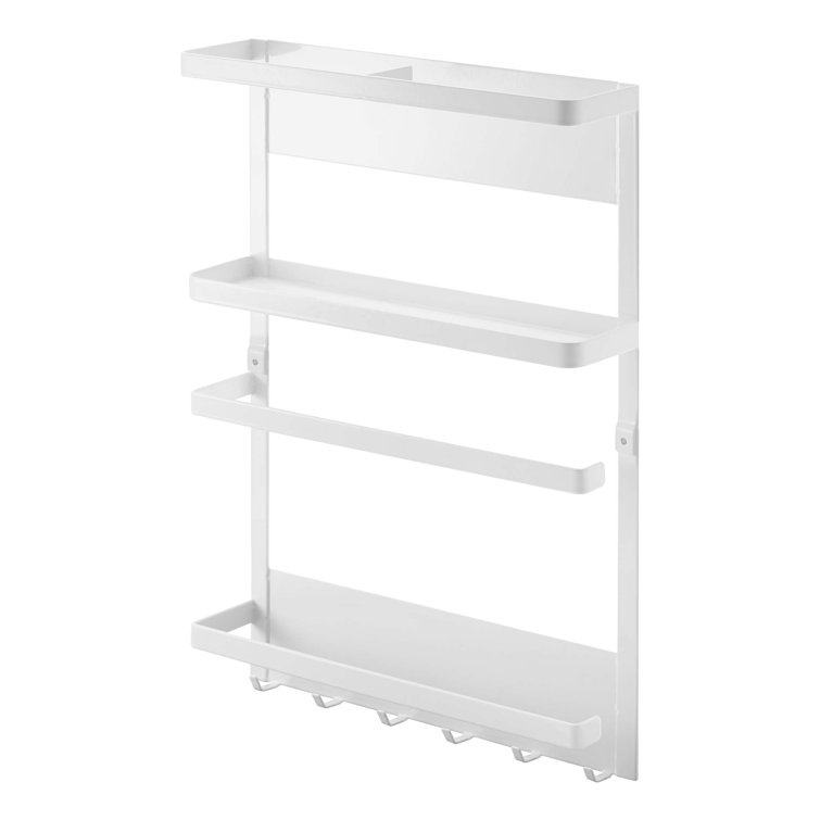 FridgeMate Magnetic White Steel Kitchen Organizer Rack