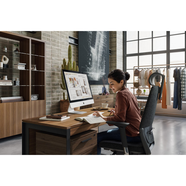 Grey and Black High-Performance Mesh Swivel Task Chair