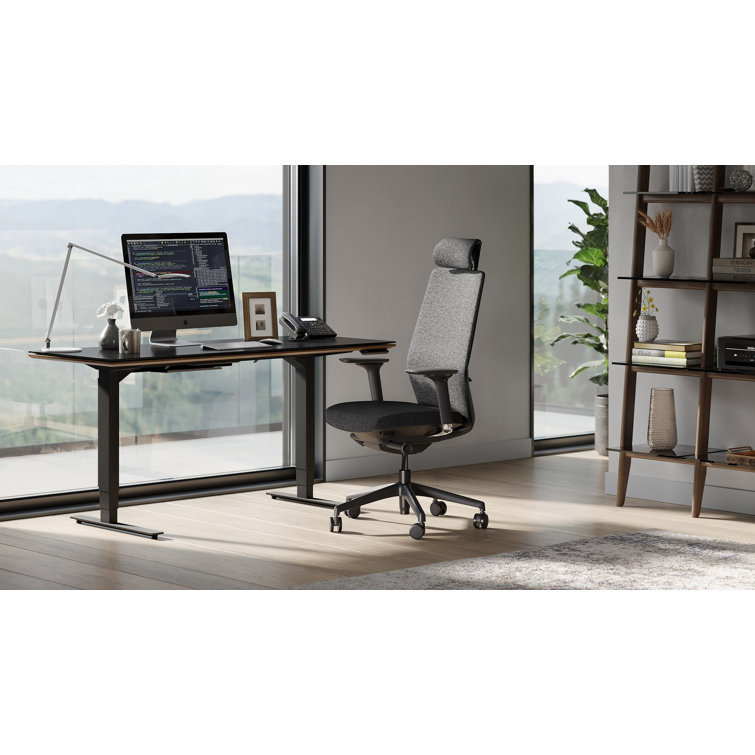 Grey and Black High-Performance Mesh Swivel Task Chair