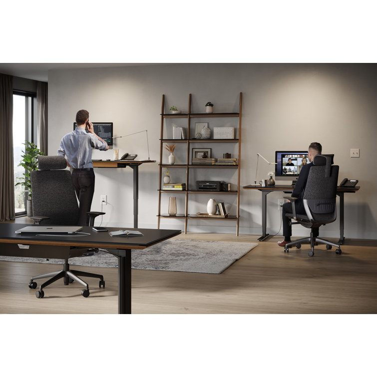 Grey and Black High-Performance Mesh Swivel Task Chair
