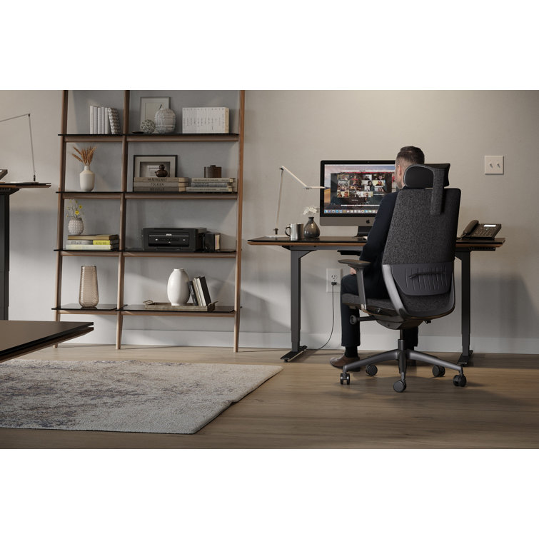 Grey and Black High-Performance Mesh Swivel Task Chair