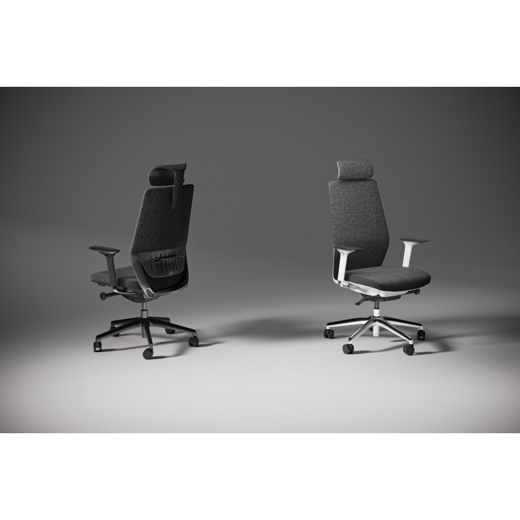 Grey and Black High-Performance Mesh Swivel Task Chair