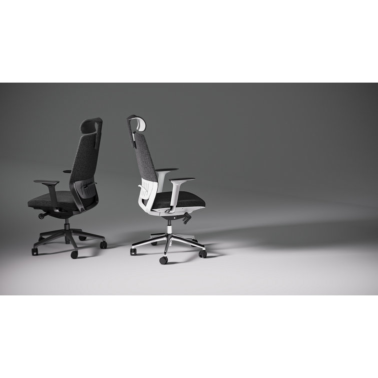 Grey and Black High-Performance Mesh Swivel Task Chair