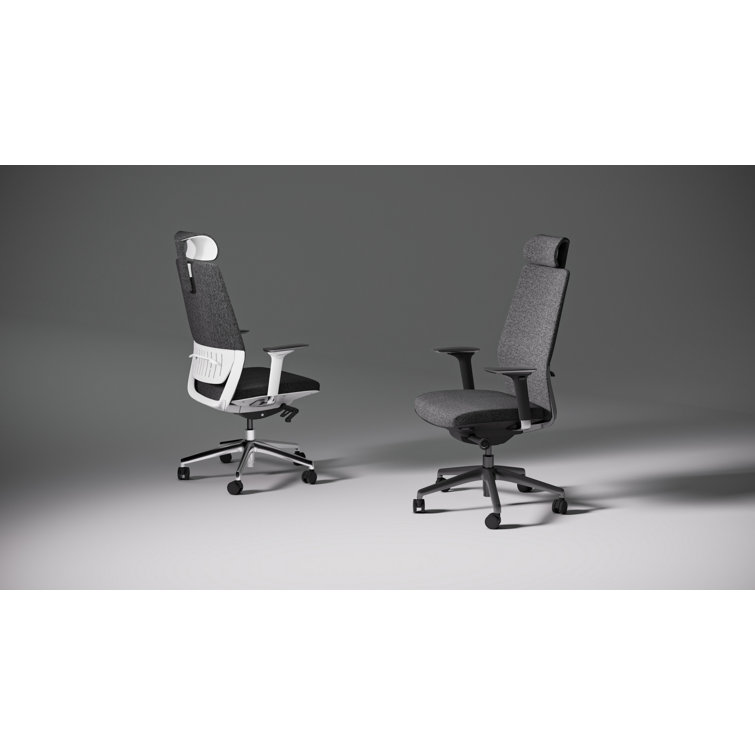 Grey and Black High-Performance Mesh Swivel Task Chair