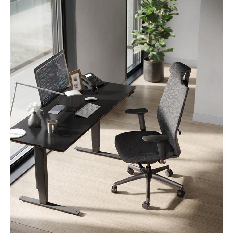 Grey and Black High-Performance Mesh Swivel Task Chair
