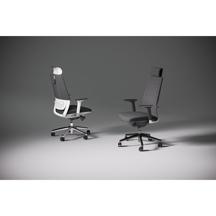 Grey and Black High-Performance Mesh Swivel Task Chair
