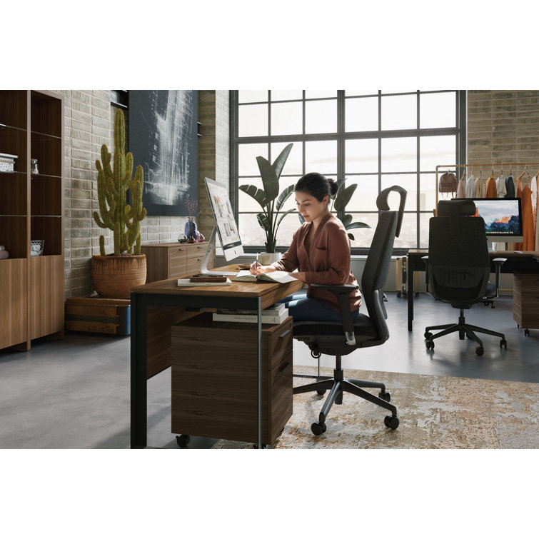 Grey and Black High-Performance Mesh Swivel Task Chair