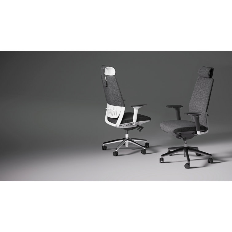 Grey and Black High-Performance Mesh Swivel Task Chair