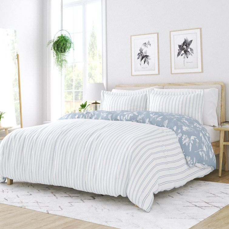 IEnjoy Home Soft Country Home Pattern Reversible Duvet Cover Set