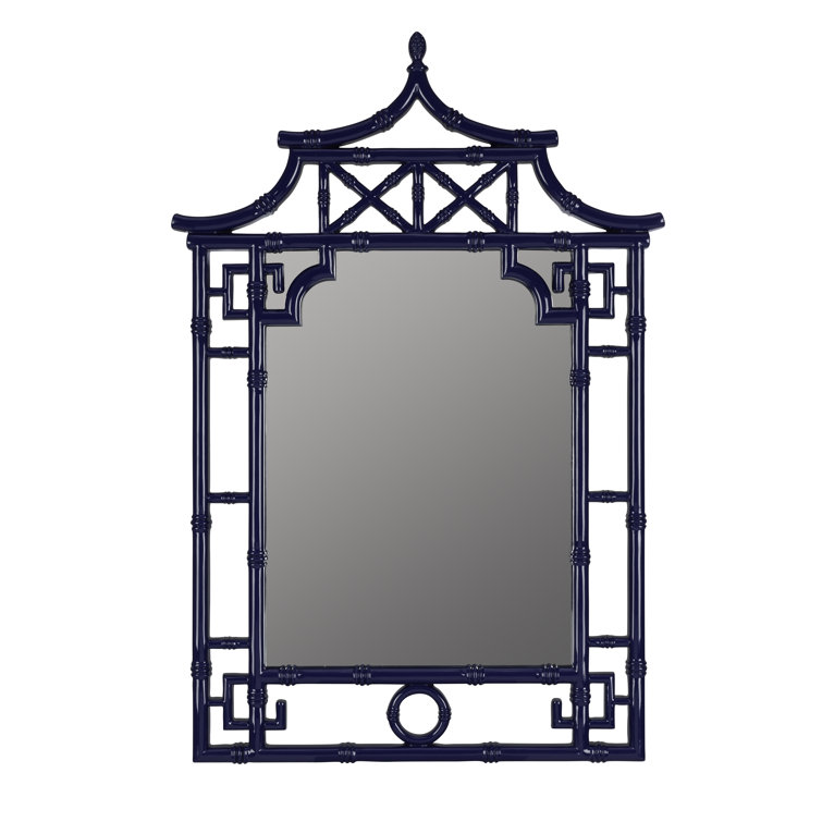 Cobalt Lacquered Coastal Polyurethane Wall Mirror