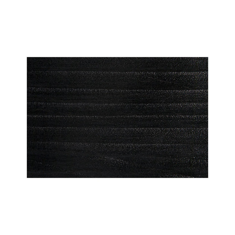 Camworth Charcoal Black Handcrafted Wood Armchair with Black Cotton