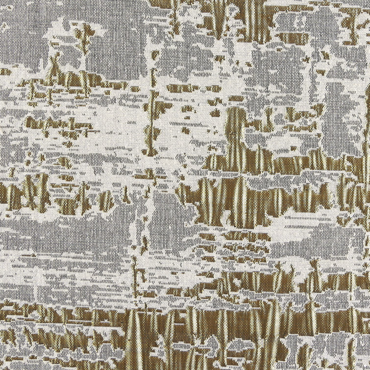 Gold and Beige Contemporary Square Decorative Pillow