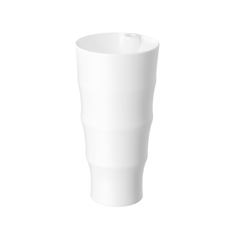 Brooklyn White Ceramic Round Freestanding Pedestal Sink