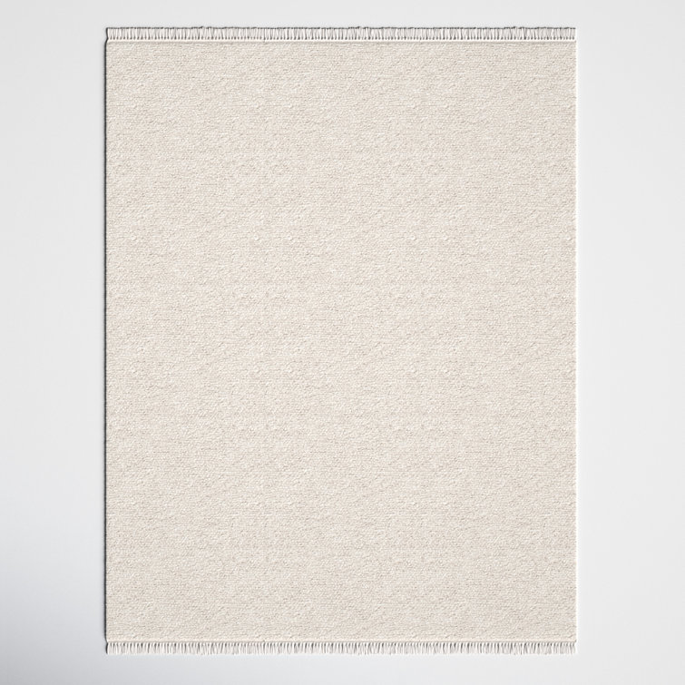 Handmade Beige Wool Flatweave 8' x 10' Rug