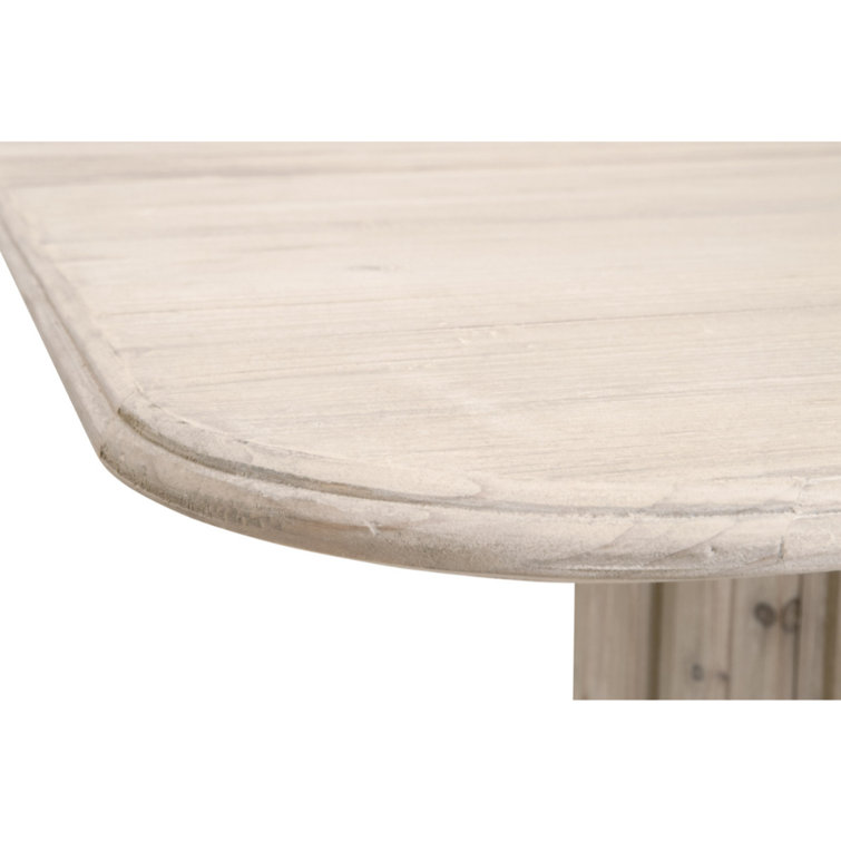 Reclaimed Pine Whitewash Rectangular Dining Table for Eight