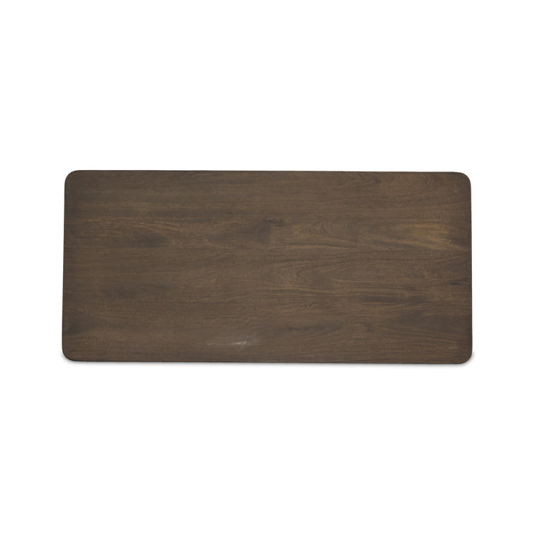 Aged Brown Solid Mango Wood Rectangular Coffee Table with Storage
