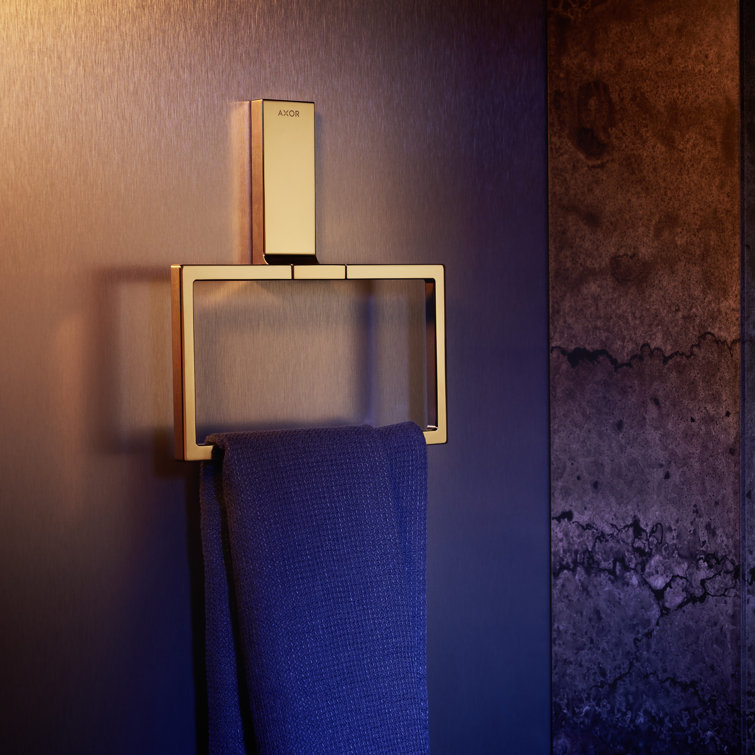 Chrome Rectangular Wall Mounted Towel Ring