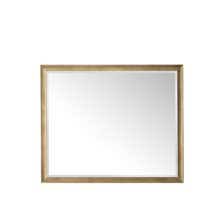 Glenbrooke Light Natural Oak 40"x48" Rectangular Wood Vanity Mirror