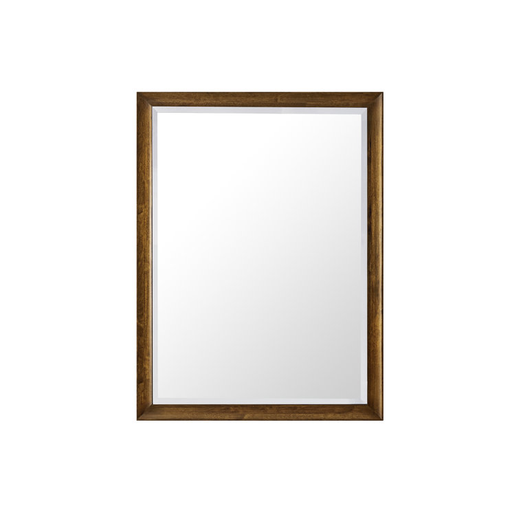 Glenbrooke 40" x 30" Natural Walnut Wood Rectangular Mirror