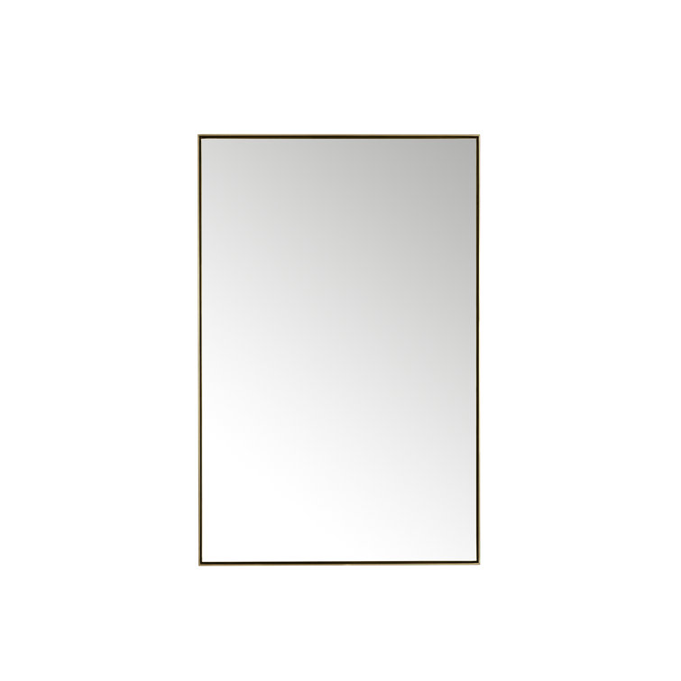 Champagne Brass Rectangular Framed Vanity Mirror 40" x 26"
