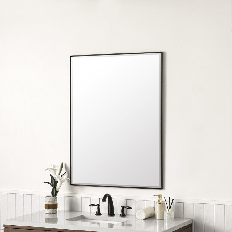 Rohe 40" x 30" Champagne Brass Rectangular Vanity Mirror