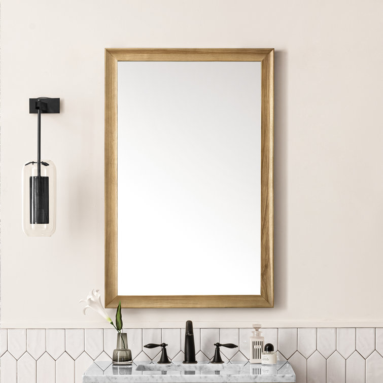 Glenbrooke 26" x 40" Natural Walnut Wood Vanity Mirror