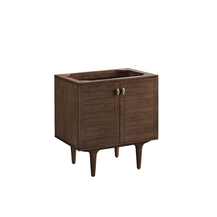 Amberly 30" Walnut Single Bathroom Vanity Base