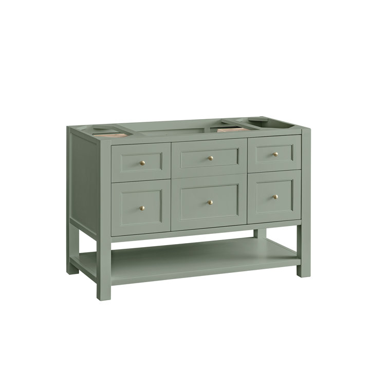 Smokey Celadon Green Solid Wood 48" Single Bathroom Vanity Base