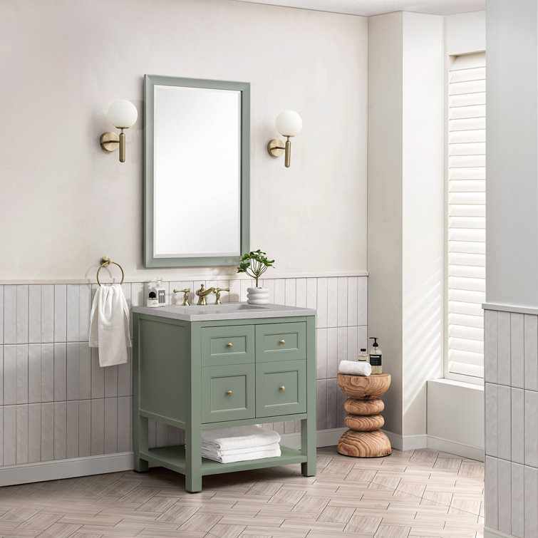 Breckenridge 30" Smokey Celadon Solid Wood Single Vanity