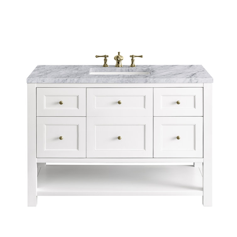 Breckenridge 48" White Solid Wood Single Vanity
