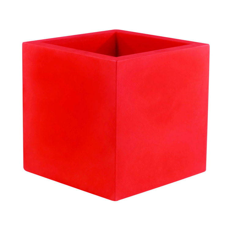 Taupe Matte High Square Resin Indoor/Outdoor Planter