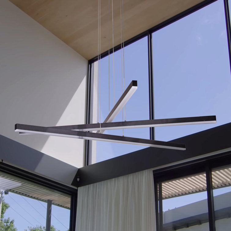 Sirius 40" Black Aluminum LED Pendant Light