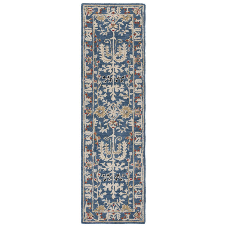 Antiquity Hand-Tufted Dark Blue Area Rug