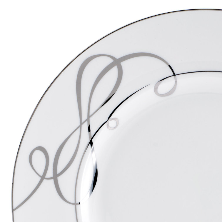 Love Story White Porcelain 24-Piece Dinnerware Set, Service for 8